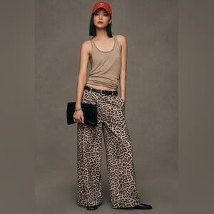 ANTHROPOLOGIE Leon Wide-Leg Cuffed Jeans (25)